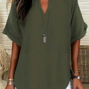 Olive Green Women's Top